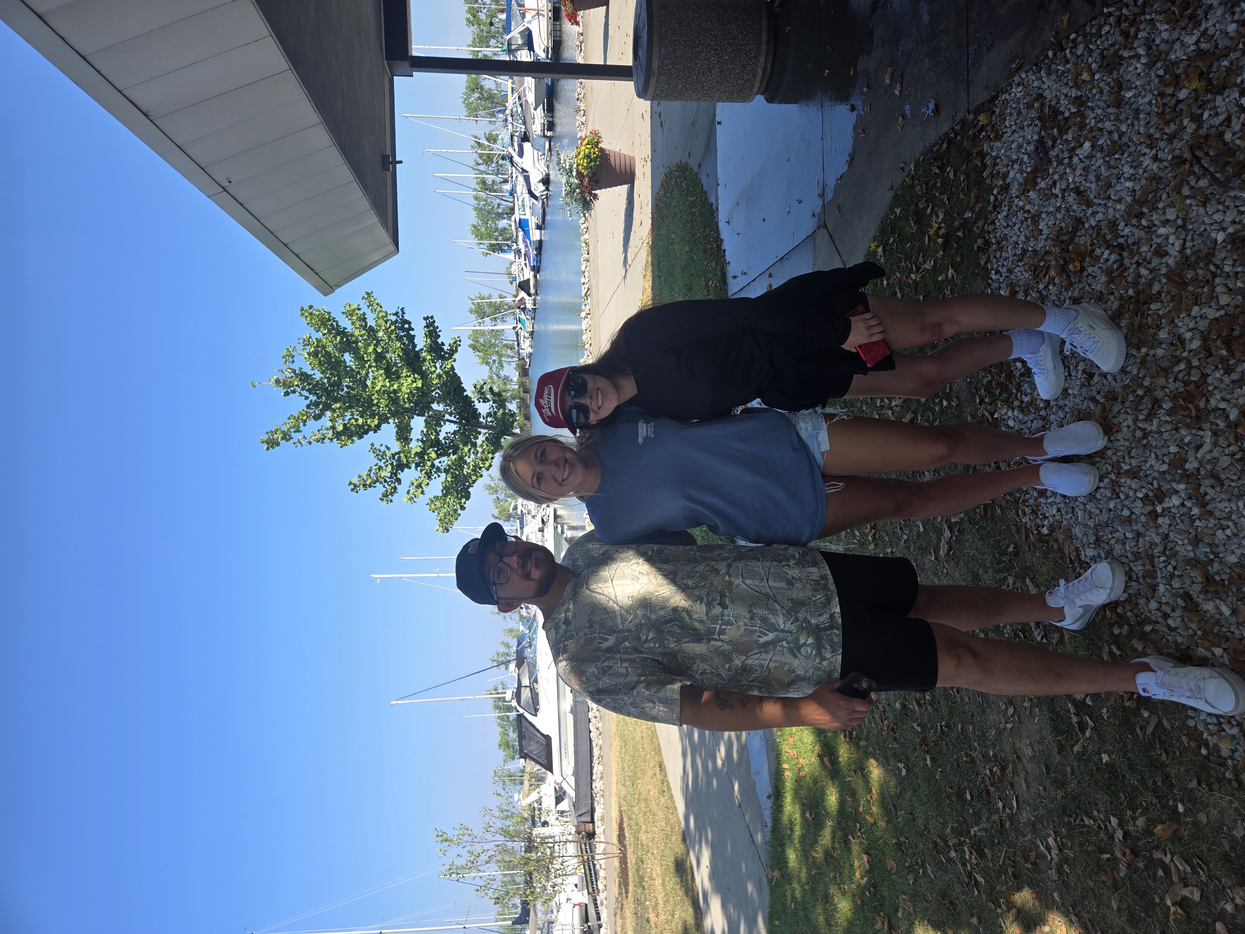 Group at marina Pro-Tek Fishing charter Cleveland