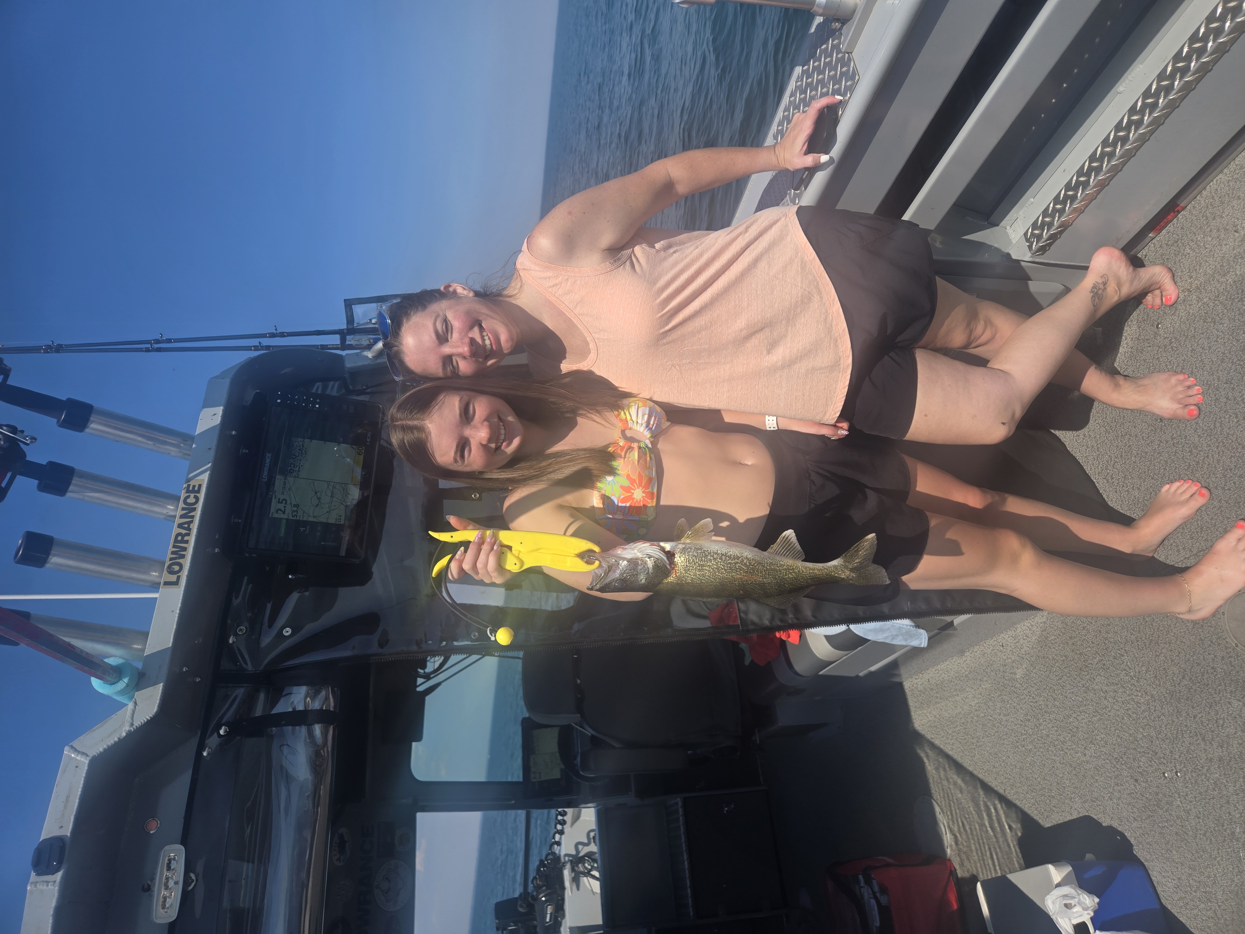 Family group walleye Lake Erie Pro-Tek charter