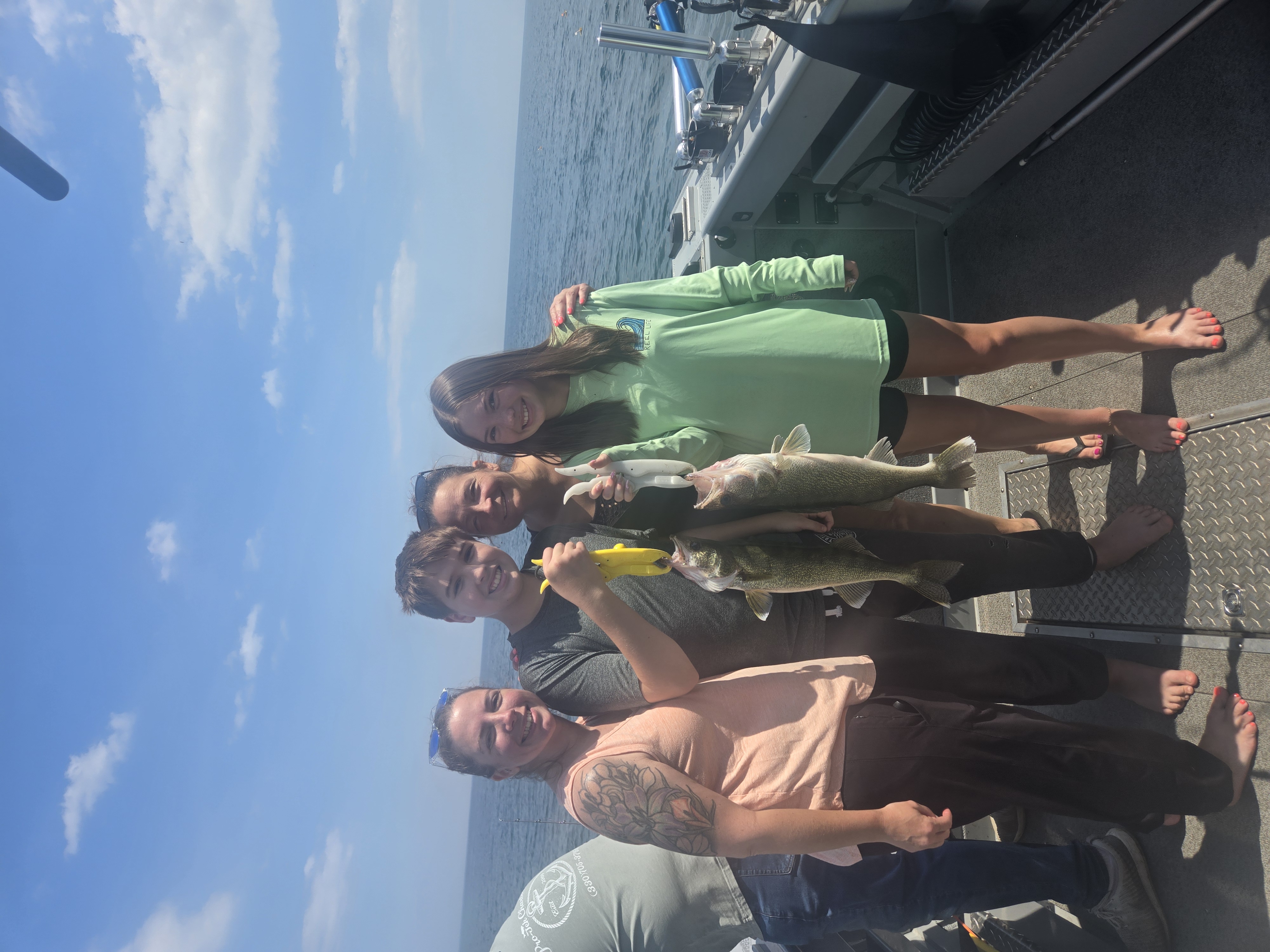 Kids walleye catch Lake Erie