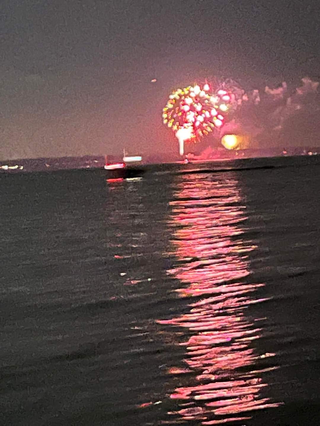 Fireworks Lake Erie from Pro-Tek charter boat
